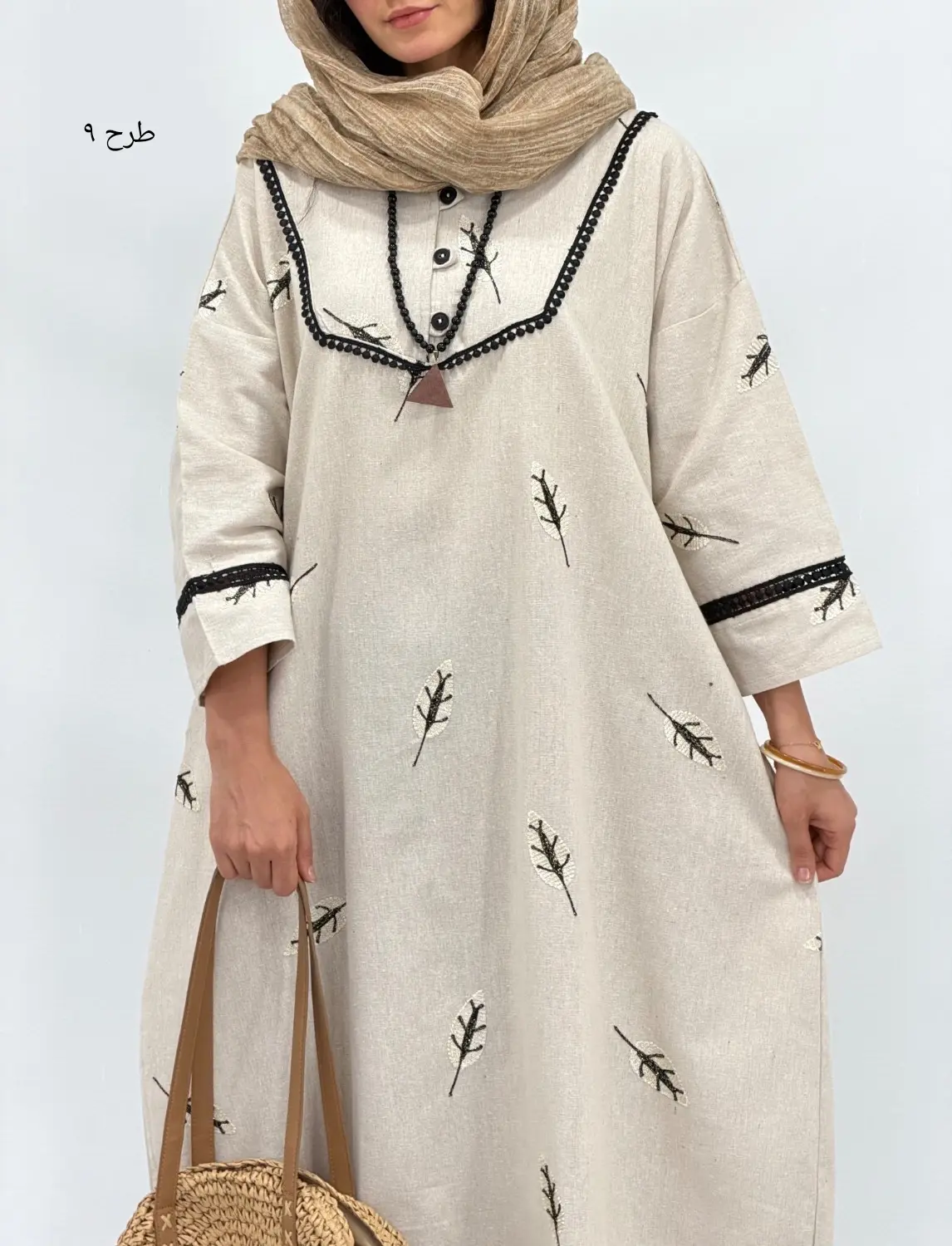 کفتان لینن گلدوزی ترک جان سو